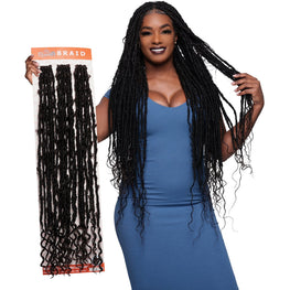 Urban Beauty Queen B Braid Synthetic Butterfly Goddess Locs 3X Value Pack 28 Inch Color Bg